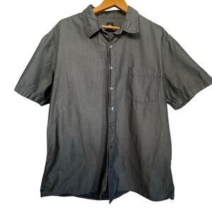 Gap Men’s Denim Blue 100% Cotton Short Sleeve Button Down Shirt Size XL